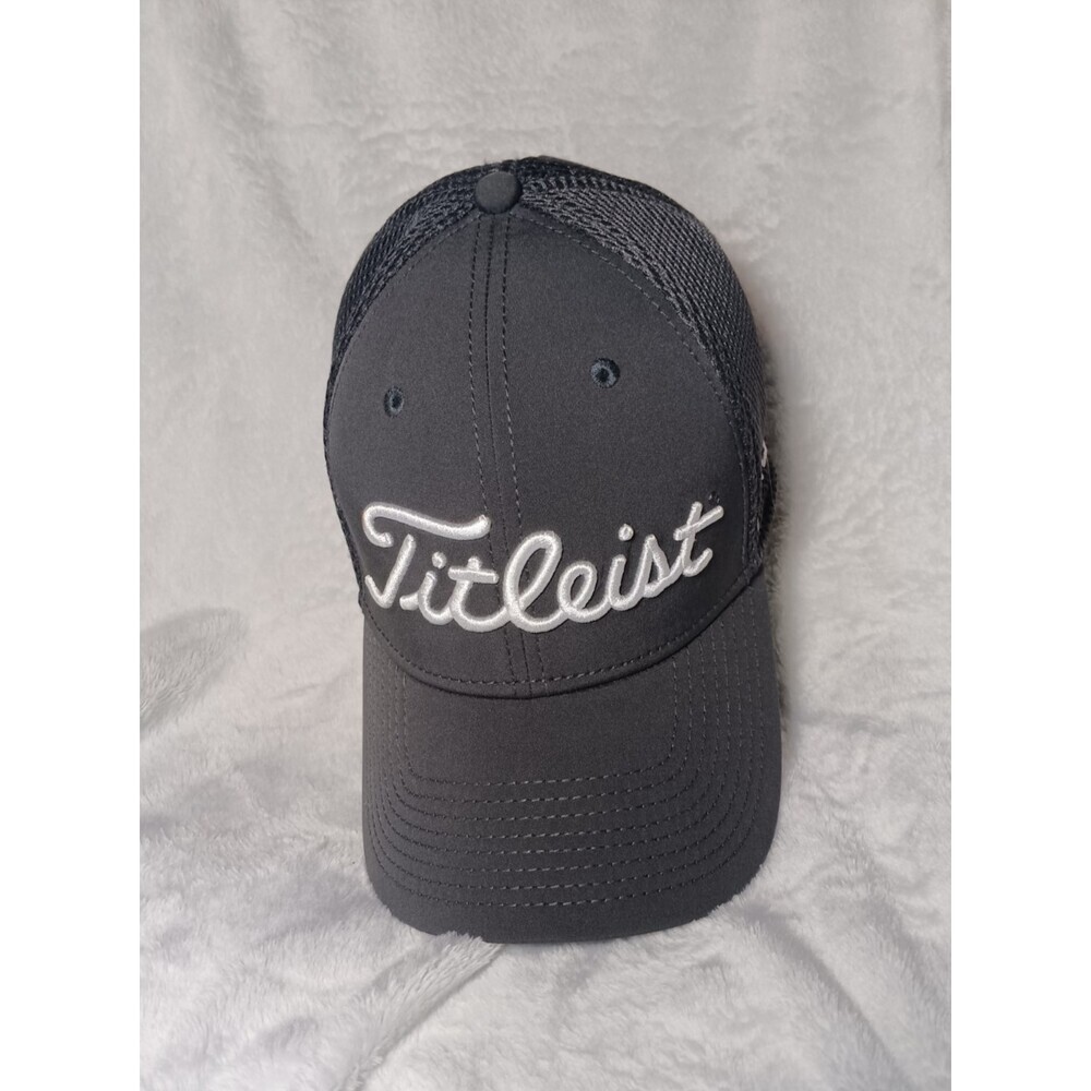 Titleist Footjoy FJ Pro V1 Grey White Embroidered Golf Hat Size Small/ Medium - Picture 3 of 5